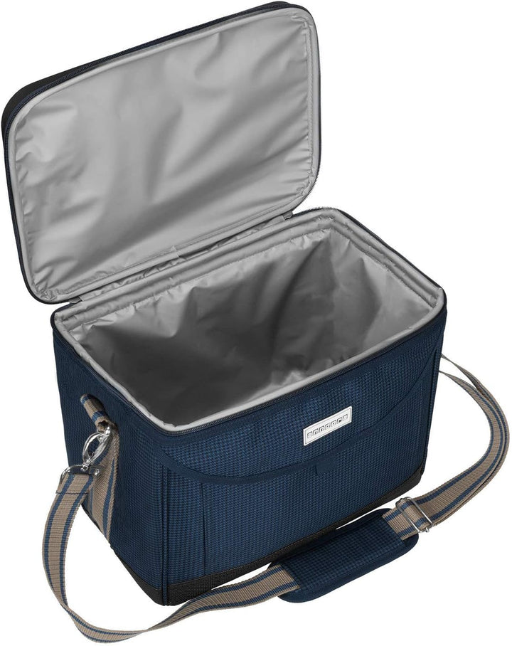anndora Kühltasche 22 L Picknick Kühlbox 35 x 24 x 27 cm - Farbauswahl, Blau Hahnentritt