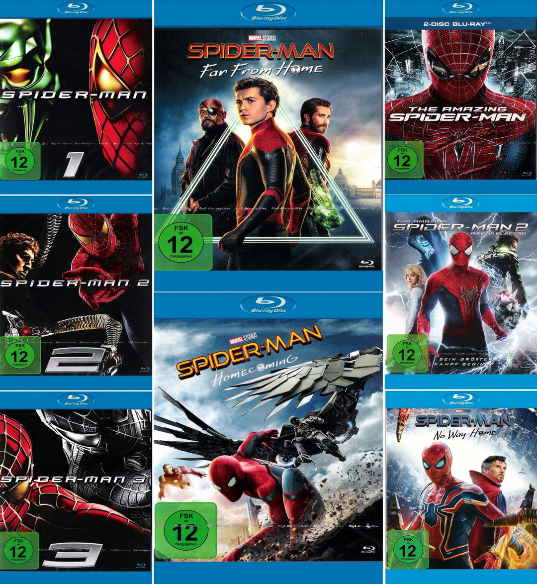 Spider-Man 1+2+3 | Amazing 1+2 Rise of Electro | Homecoming | Far From Home | No Way Home (Mega Bund