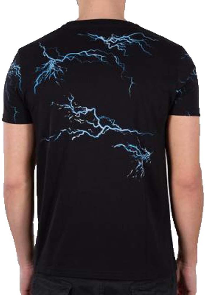 Alpha Industries Herren Lightning AOP T T-Shirt für Herren T-Shirt (1er Pack) XXL Black/White, XXL B