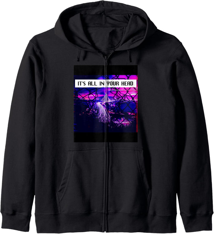 It's All In Your Head Glitchcore Weirdcore Vaporwave Kapuzenjacke