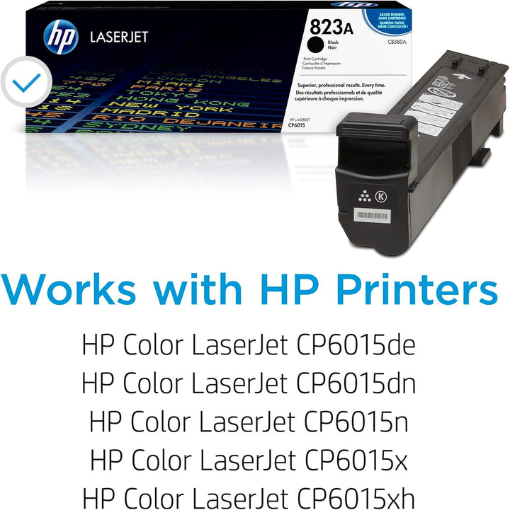 HP 823A (CB380A) Schwarz Original Toner für HP Color Laserjet CP6015dn, schwarz