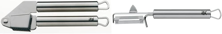 WMF Profi Plus Knoblauchpresse 17,5 cm, Cromargan Edelstahl teilmattiert, spülmaschinengeeignet & Pr
