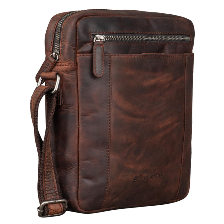STILORD 'Fox' Herrentasche Leder Vintage Messenger Bag Männer Handtasche klein für 10,1 bis 10,5 Zol