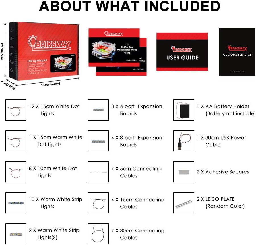 BRIKSMAX Led Beleuchtungsset für Lego Old Trafford Manchester United Stadion,Kompatibel Mit Lego 102