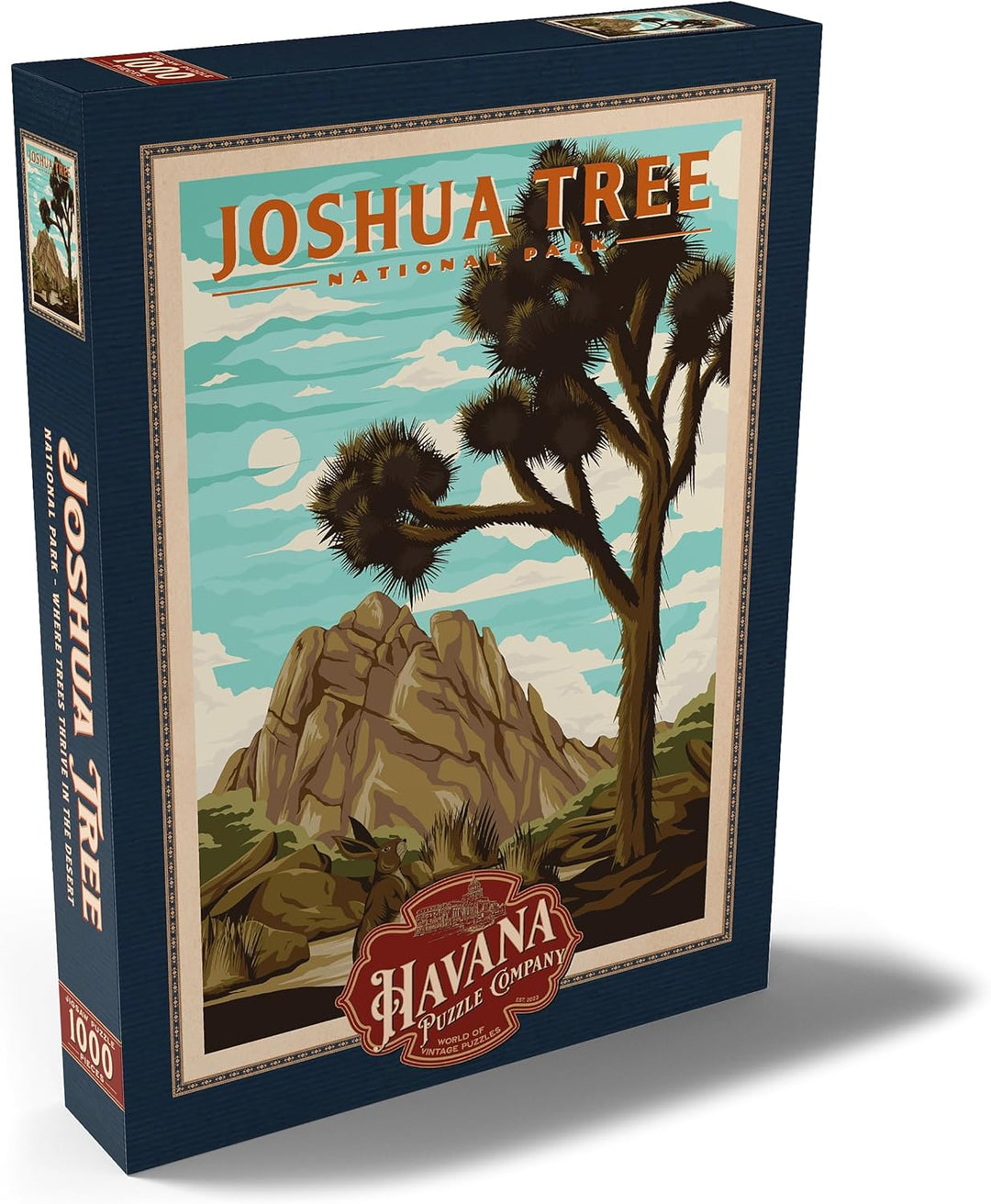 Joshua Tree National Park - Where Trees Thrive in The Desert, Vintage Travel Poster - Premium 1000 T