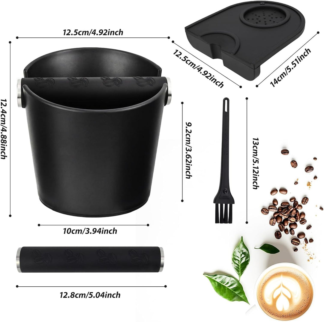 Abklopfbehälter für Siebträger Espresso Abklopfbehälter Knock Box Kaffeesatz Behälter mit Abnehmbare
