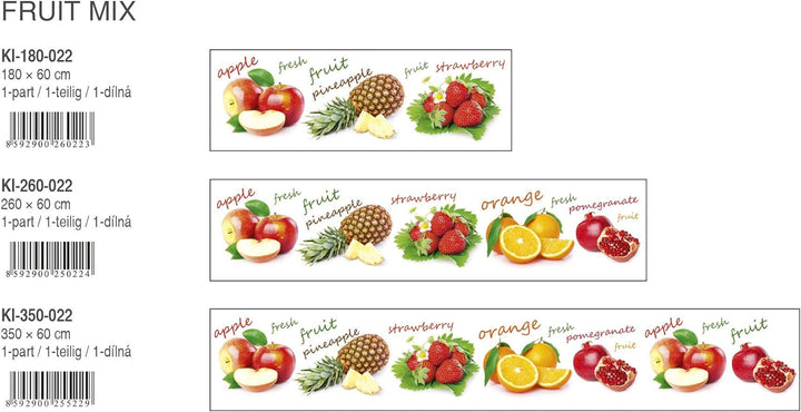 DIMEX Küchenrückwand Folie selbstklebend FRÜCHTE Mix | Klebefolie - Dekofolie - Spritzschutz für Küc
