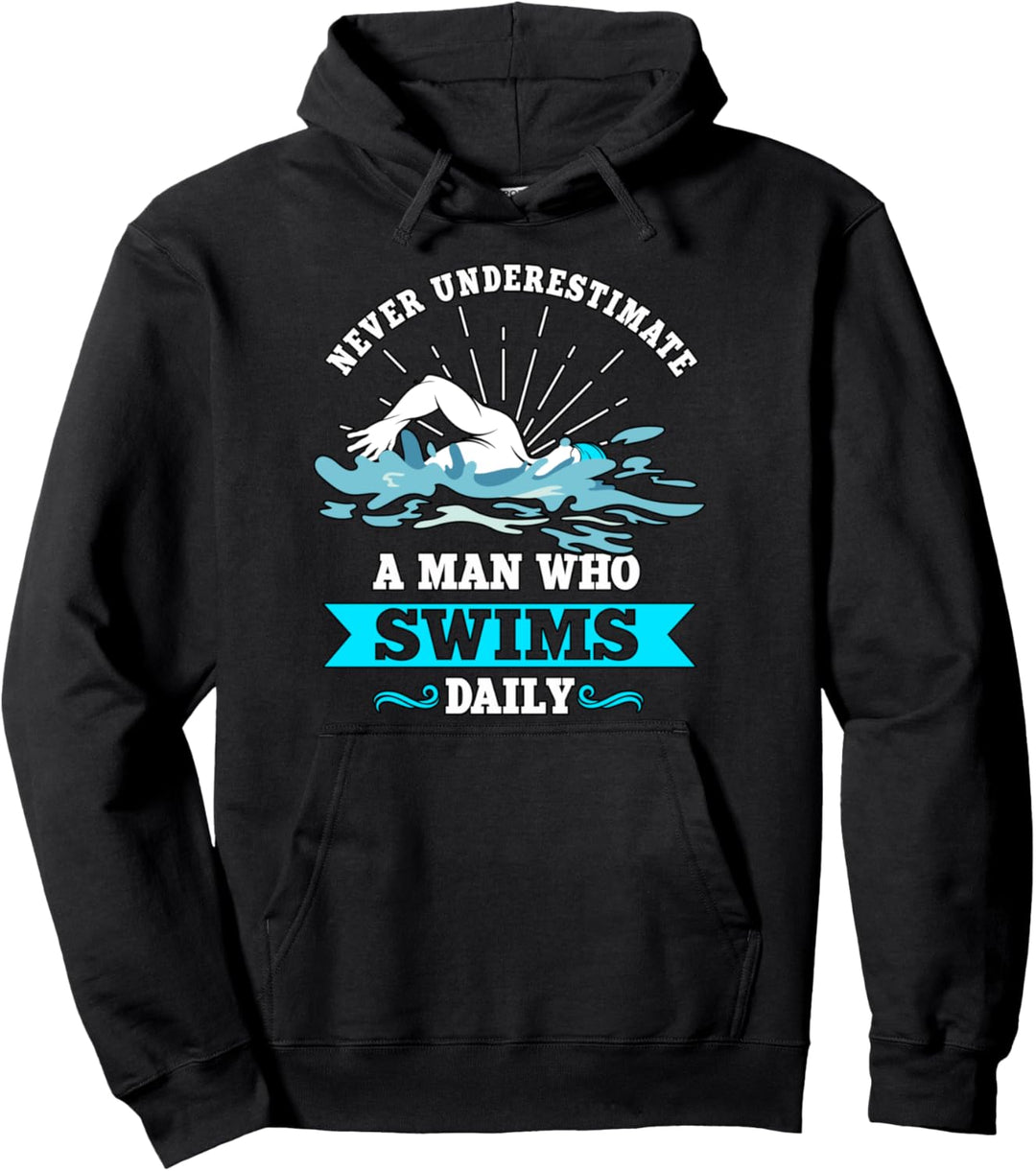 Herren Unterschätzen Schwimmen Geschenk Schwimmer Schwimmen Pullover Hoodie