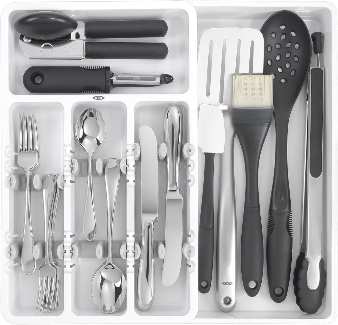 OXO Good Grips Erweiterbarer Besteckkasten, Erweiterbarer Besteckkasten