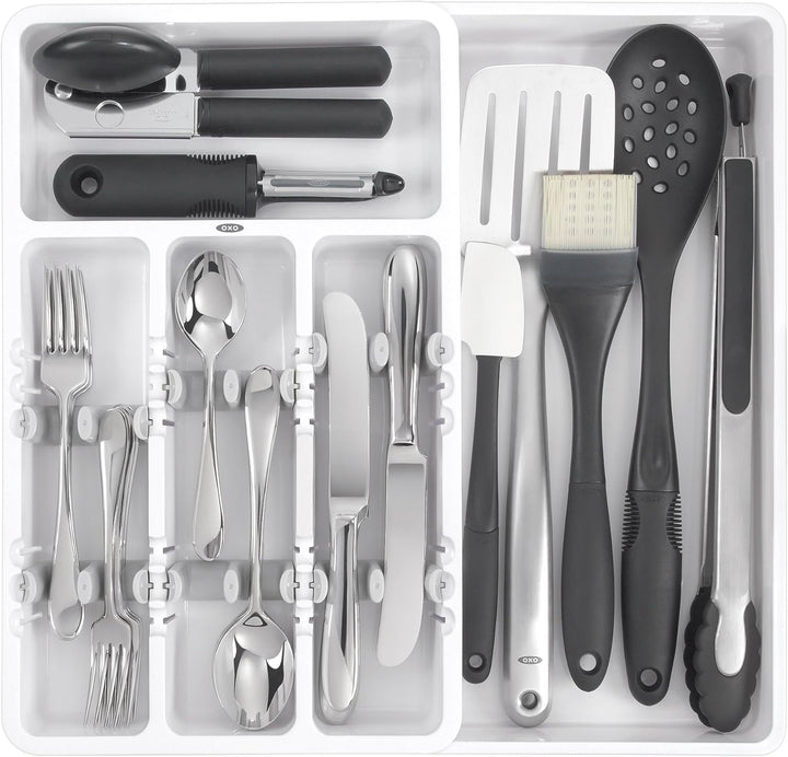 OXO Good Grips Erweiterbarer Besteckkasten, Erweiterbarer Besteckkasten
