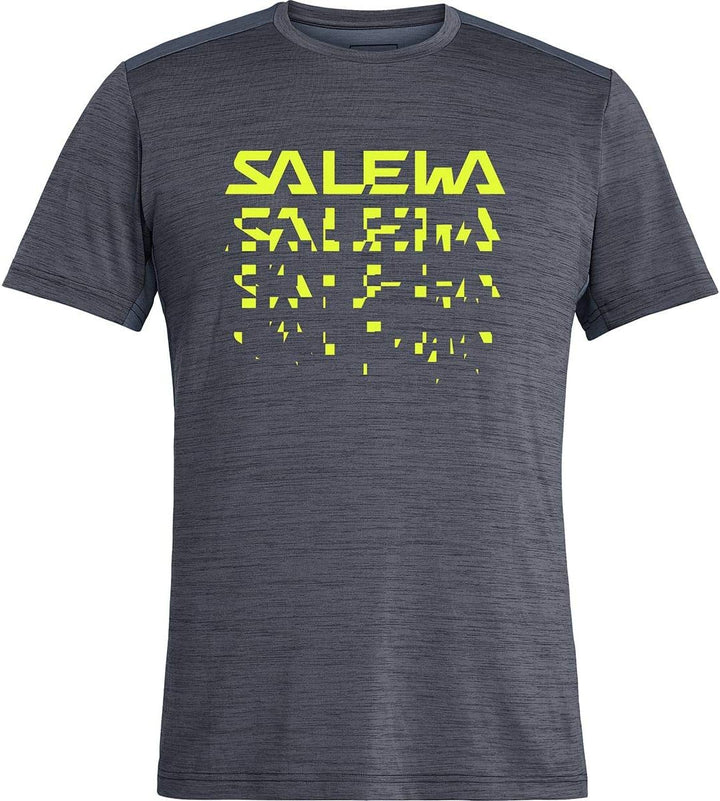 Salewa Herren Puez Hybrid 2 Dry M S/S Tee Hemden & T-shirts XXL Ombre Blue Melange, XXL Ombre Blue M