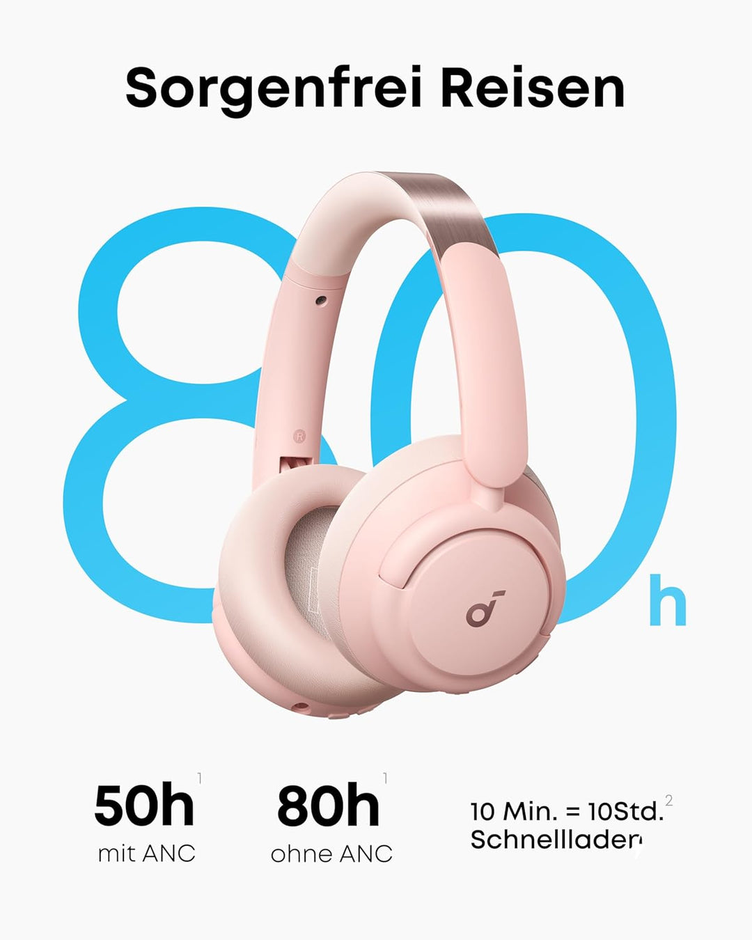 Soundcore by Anker Life Q30 Bluetooth Kopfhörer, Hybrid Active Geräuschisolierung, Individuelle Modi