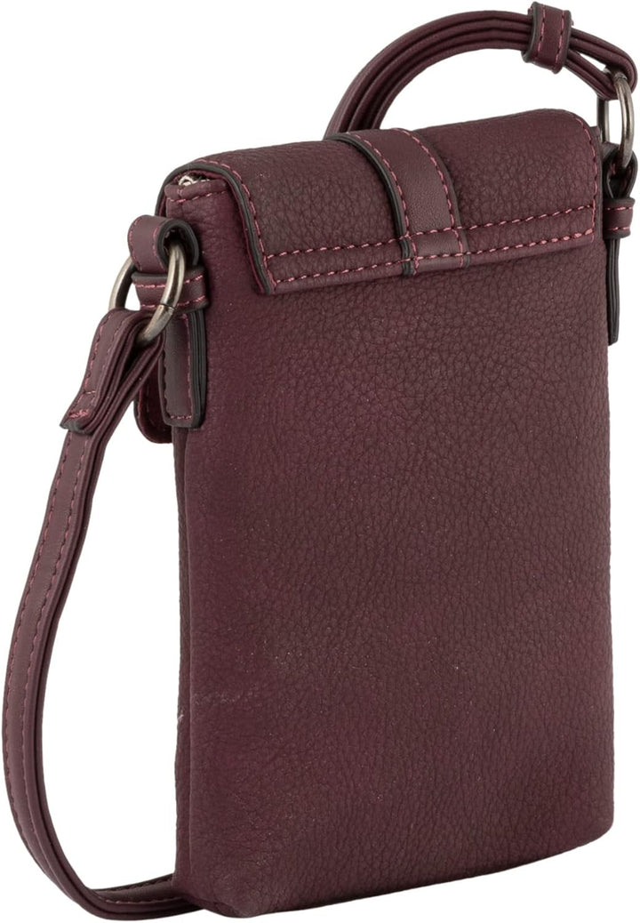 TOM TAILOR Damen Bags Becky Handytasche Umhängetasche Mittelgross Schwarz Dark Purple, Dark Purple