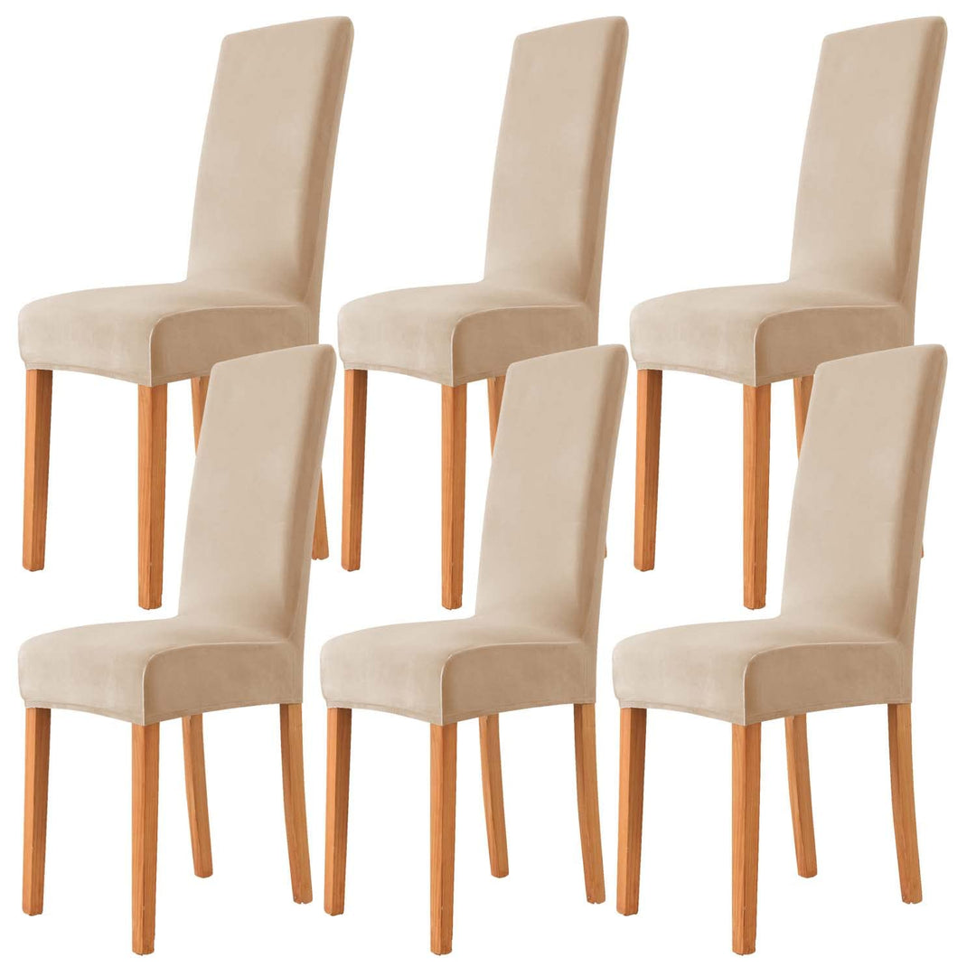 Morwealth 4er 6er Set Stuhlhussen, Stuhlbezug für Esszimmer Waschbar Samt Stretch Stuhl hussen Unive