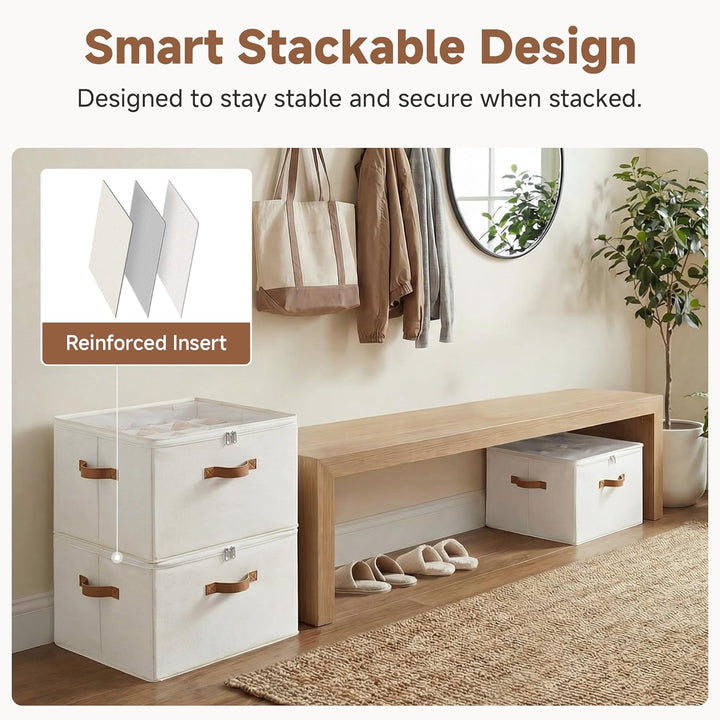 StorageWorks Schuh-Organizer für Schrank, Schuhboxen stapelbar, grosse Schuhorganizer platzsparend f