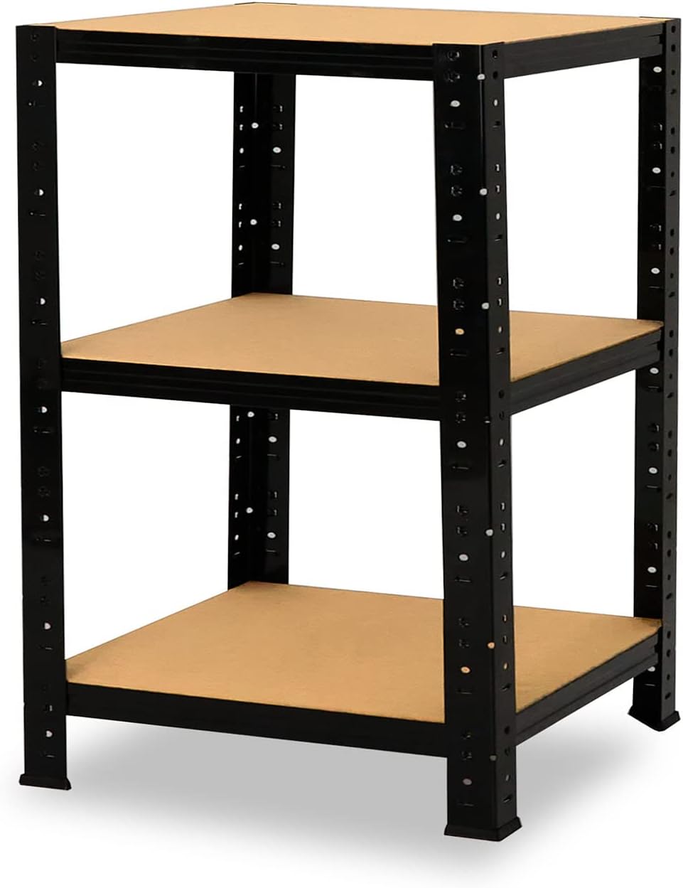 shelfplaza® 90x45x45cm Black Schwerlastregal schwarz/Metallregal schwarz 3 Böden à 175kg Tragkraft/L