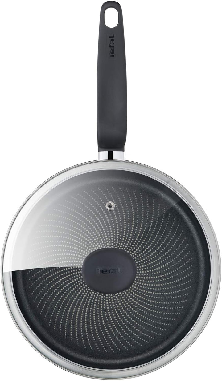 Tefal Primary Schmorpfanne 24 cm + Glasdeckel, hochwertiger Edelstahl, gesunde Antihaftbeschichtung,
