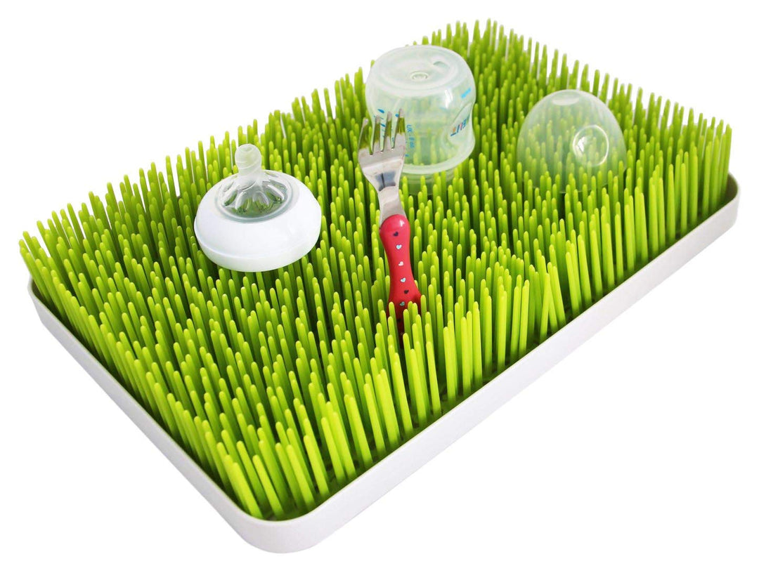 40 x 27cm Abtropfgestell für hygienisches Trocknen von Babygeschirr und Schnullern grüner Rasen GROS