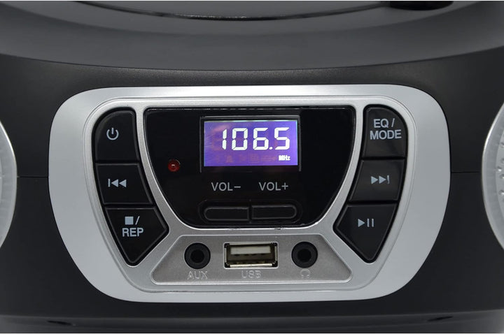 Roadstar CDR-365U/SL Tragbarer Radio-CD-Spieler Digital FM PLL, Boombox-CD-Spieler, CD-R, CD-RW, CD-