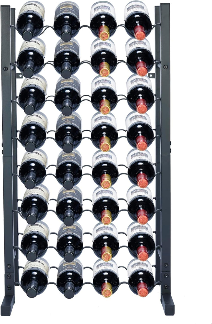 Weinregal - Weinschrank - Weinflaschenhalter - Weinlagerung - Schwarz - Pulverbeschichteter Stahl -