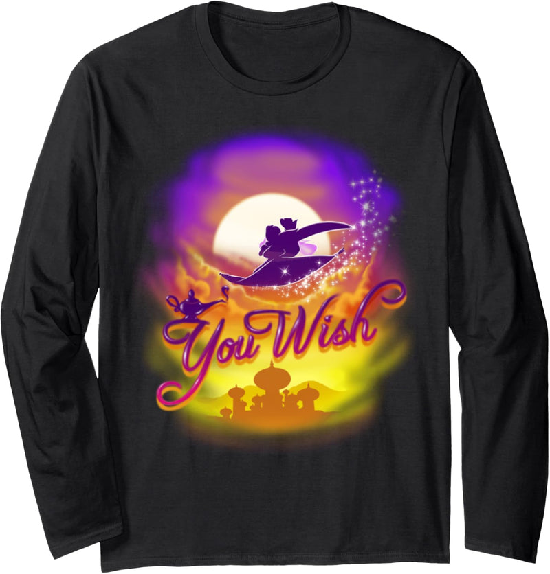 Disney Aladdin Jasmine And Aladdin You Wish Silhouette Langarmshirt