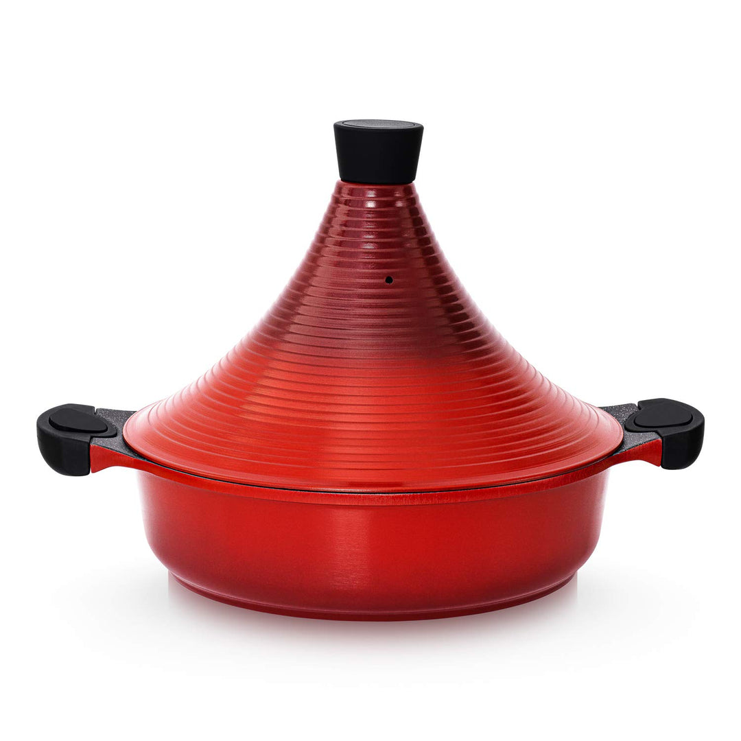 Tajine Topf Induktion 28cm/4,2L – Marokkanischer Tagine Guss-Aluminium – Für alle Herdarten (Indukti