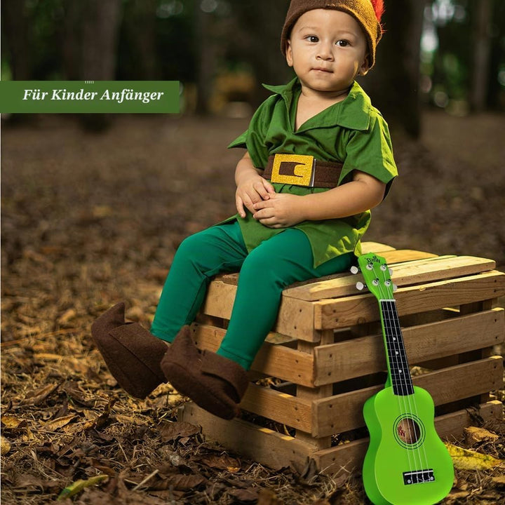 Winzz Sopran Ukulele Starter Kit für Anfänger mit Tasche, Clip-On Tuner, Zusätzlichen Saiten, Gurt,