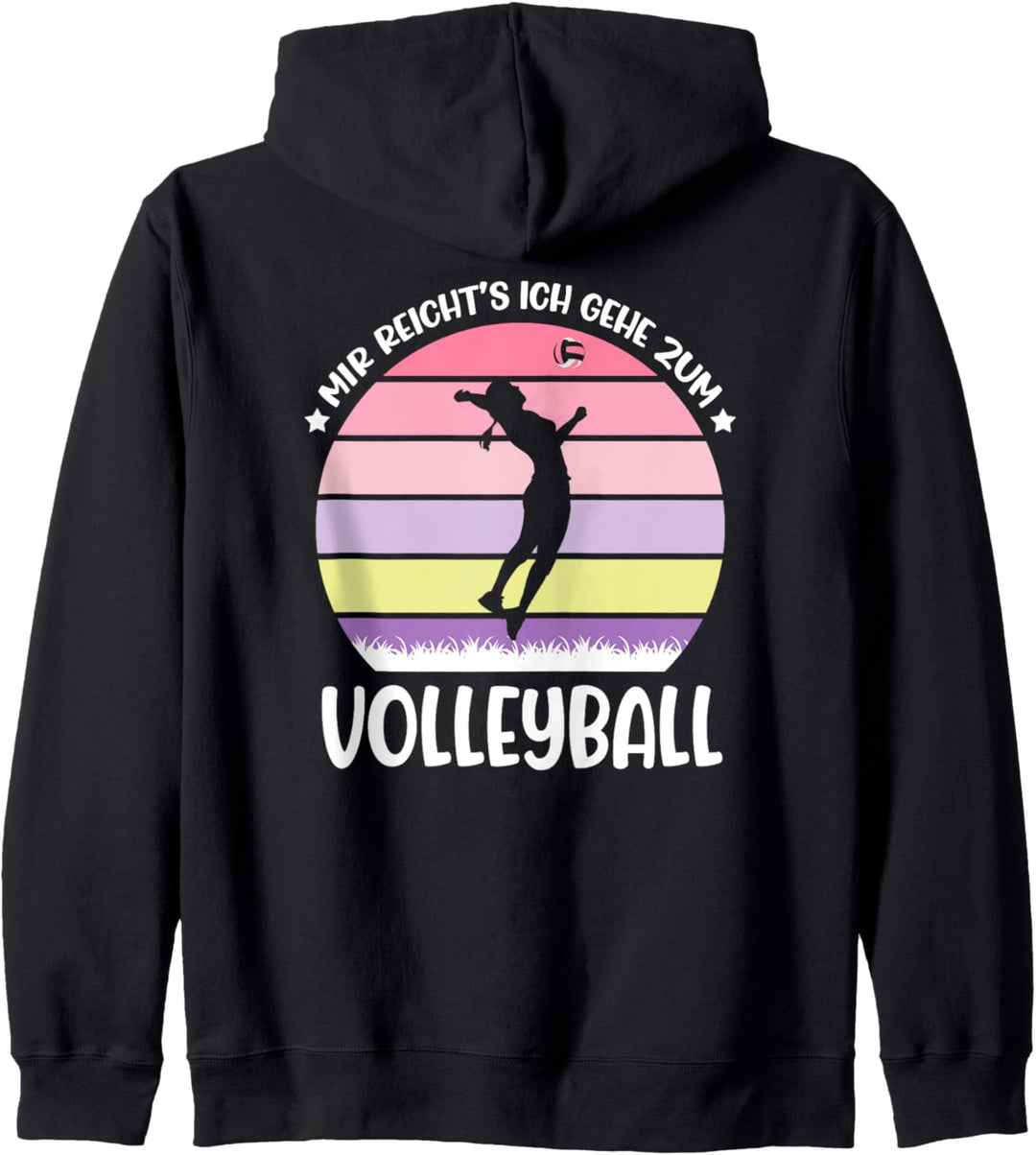Ich Gehe Zum Volleyball, Damen Volleyballerin Frauen Kapuzenjacke