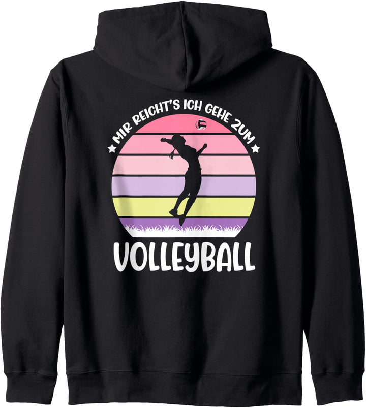 Ich Gehe Zum Volleyball, Damen Volleyballerin Frauen Kapuzenjacke