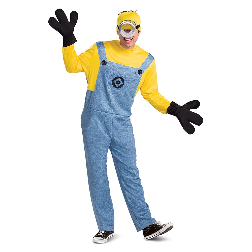 Disguise Herren Minion Deluxe Adult Stuart Costume Erwachsenenkostme Medium (38-40) US Mehrfarbig, M