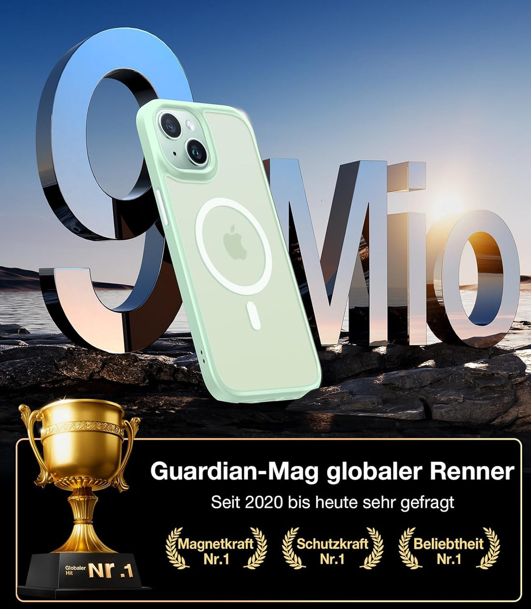 TORRAS Guardian-Mag für iPhone 15 Hülle für MagSafe (Zertifizierte Magnetkraft und Schutzkraft) Matt