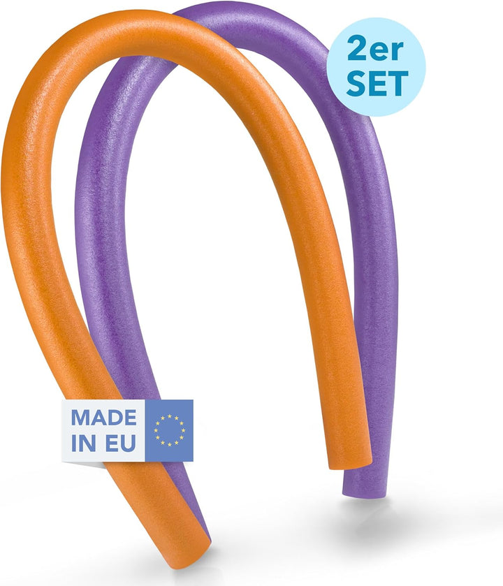 Schwimmnudel für Kinder & Erwachsene 160cm - Lange Poolnudel 2er Set - 9 Farben zur Auswahl - Schwim