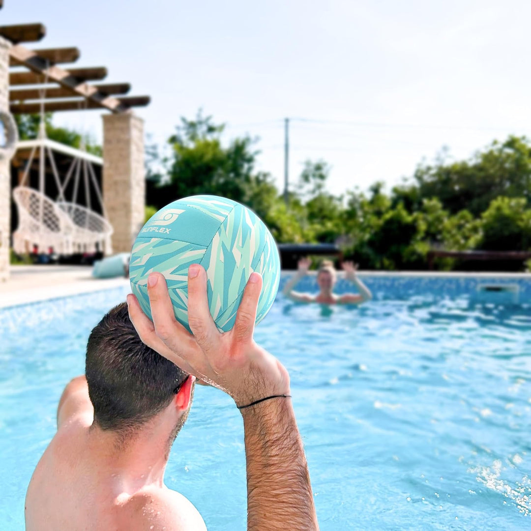Sunflex® Beach- und Funball Size 3 Pastelflow Linie | Wasserfester Neoprenball mit rutschfestem Grip