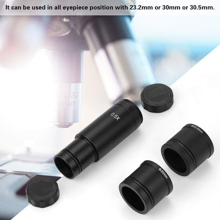 Objektivadapter, 0,5X C‑Mount Adapter, Mikroskopobjektivadapter, Praktischer Mikroskopobjektivadapte