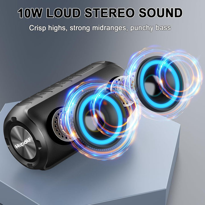 Bluetooth Lautsprecher mit Licht, Neues Blue tooth 5.3 Musikbox Tragbarer Bluetooth Box mit 52mm Dur