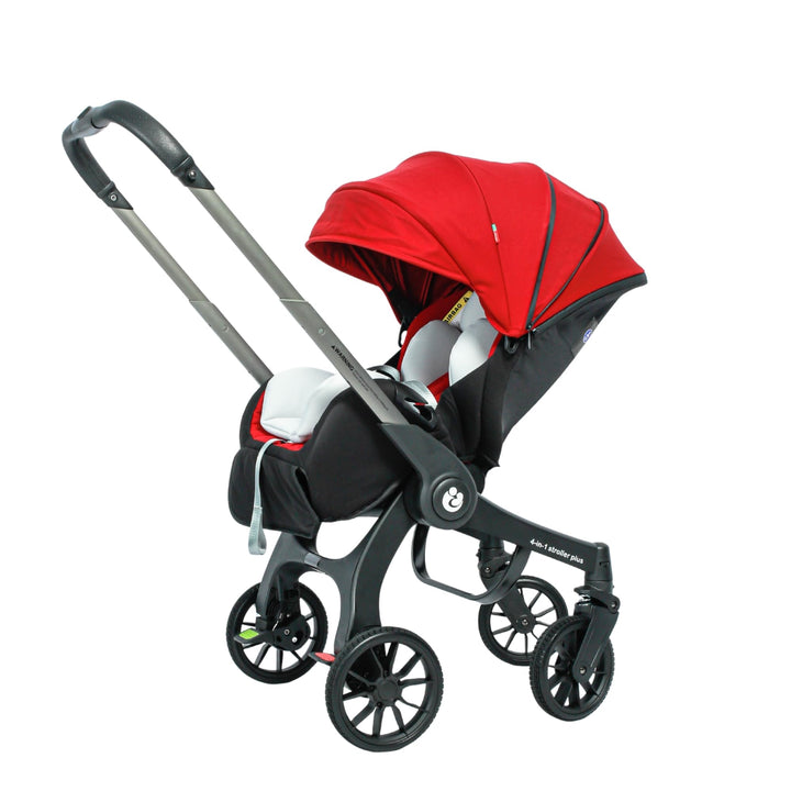 YAZOCO Kinderwagen 3 in 1,Reisesysteme, Babywanne Buggy Rot, Rot