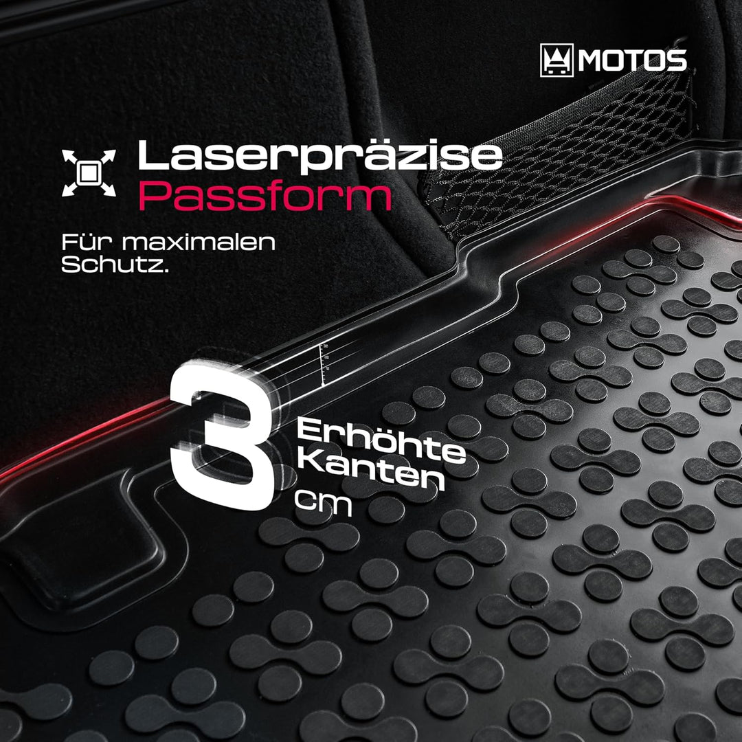 M MOTOS Antirutschmatte Auto Kofferraummatte passt für Renault Megane III 2009-2016 Kompletter Schut