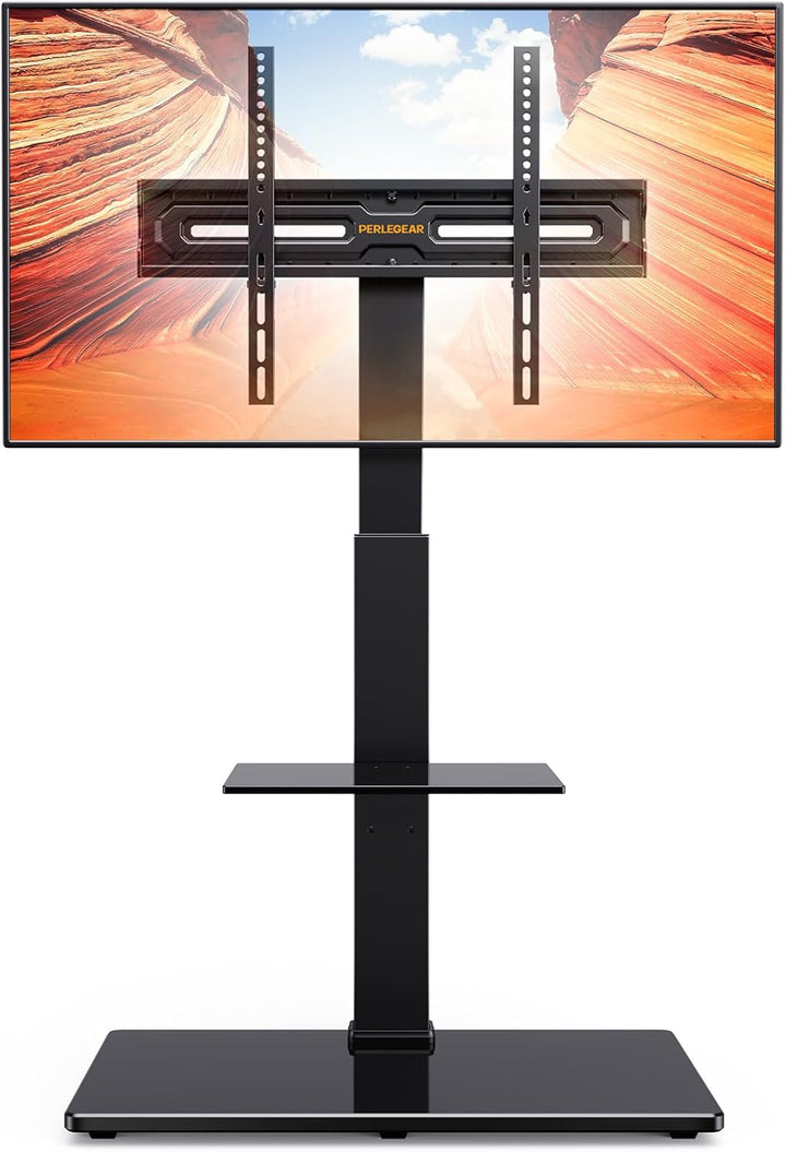PERLEGEAR TV Ständer TV Bodenständer für 30-70 Zoll Flach & Curved Fernseher bis zu 50 KG mit Neigun