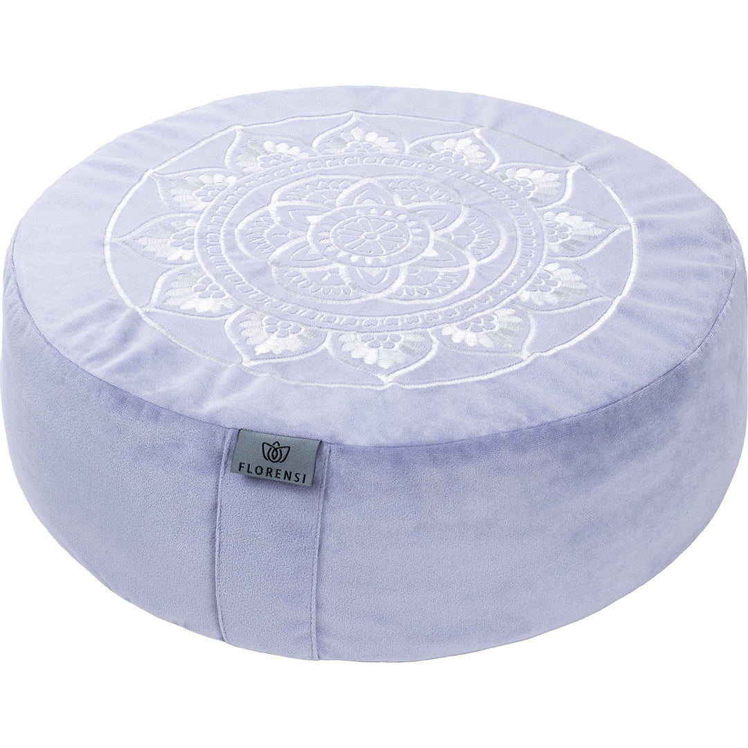 Florensi Meditationskissen (40,6 x 40,6 x 12,7 cm), grosses Samt-Meditationskissen, Premium-Yoga-Kis
