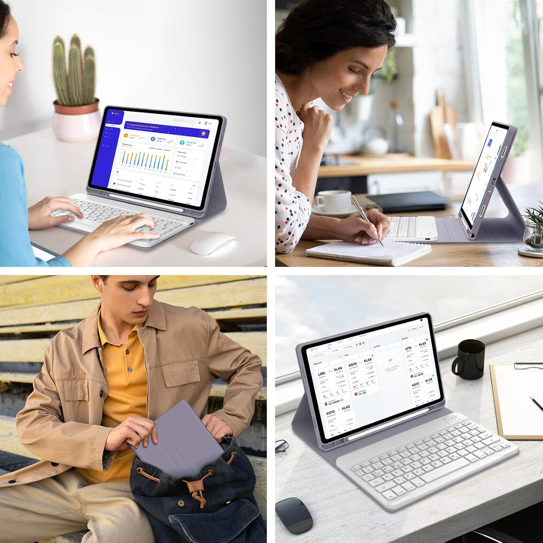 IVEOPPE Hülle mit Tastatur für Samsung Galaxy Tab A11 Plus 11 Zoll 2025, Tastatur für Samsung Teblet