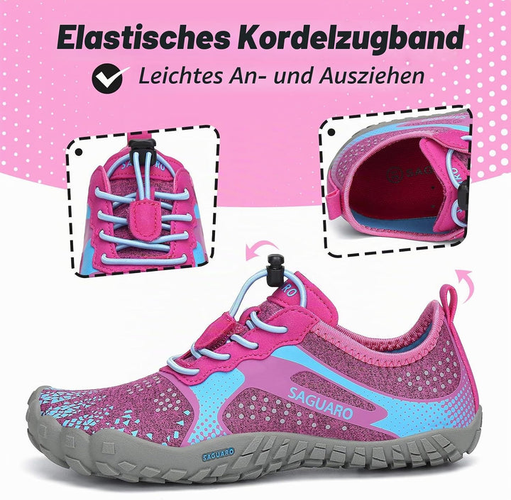 SAGUARO Unisex-Kinder Barfussschuhe Schnell Trocknend Wanderschuhe Leicht Laufschuhe Gr.24-36 24 EU