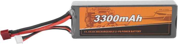 DEWIN RC Lipo Akku 11.1V 35C 3300mAH Lithium Polymer Akku mit T Buchse für ZD Racing 1/10 1/12 1/8 R
