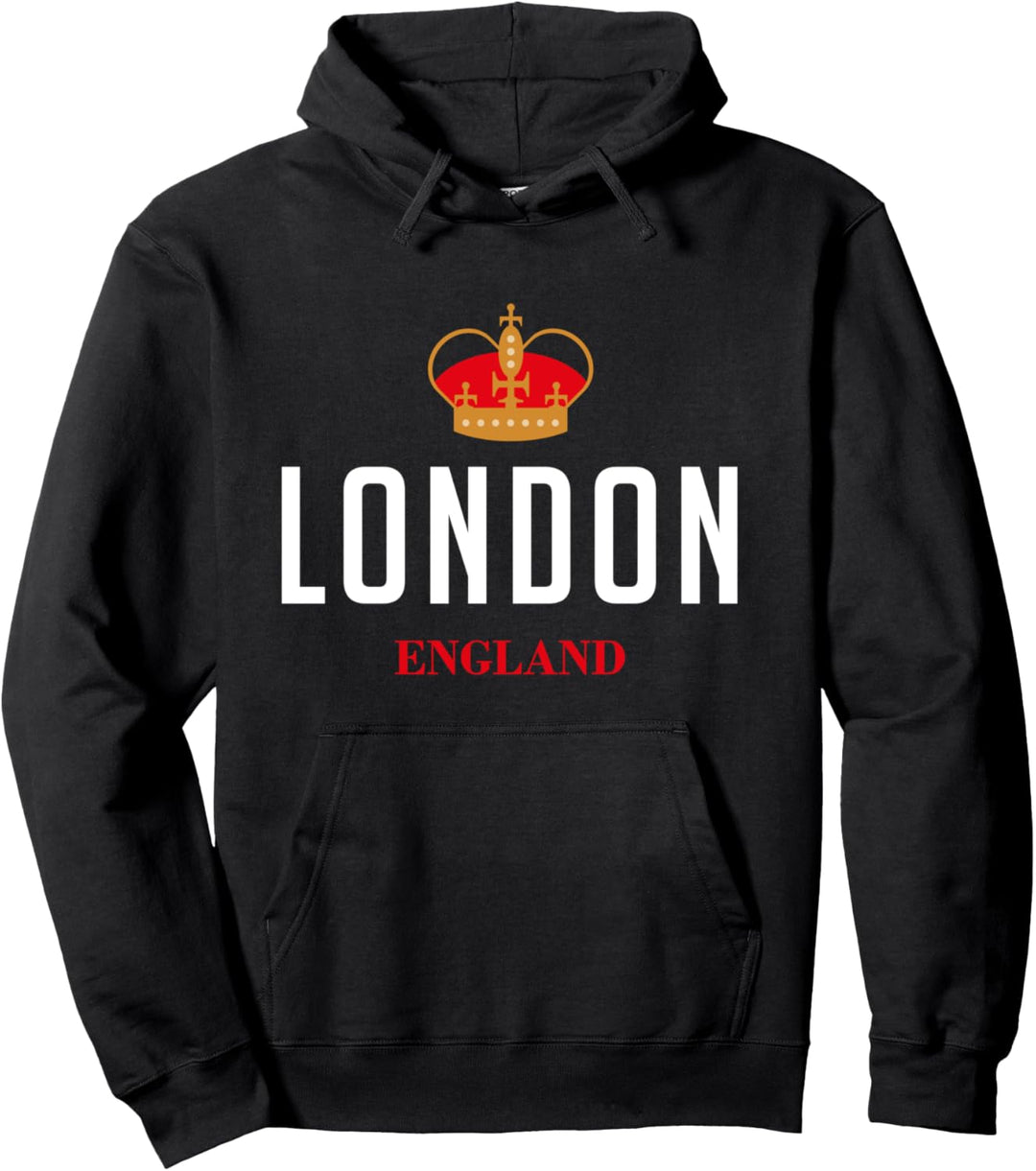 Cool London England Tee shirts, Royal London Crown Graphic Pullover Hoodie