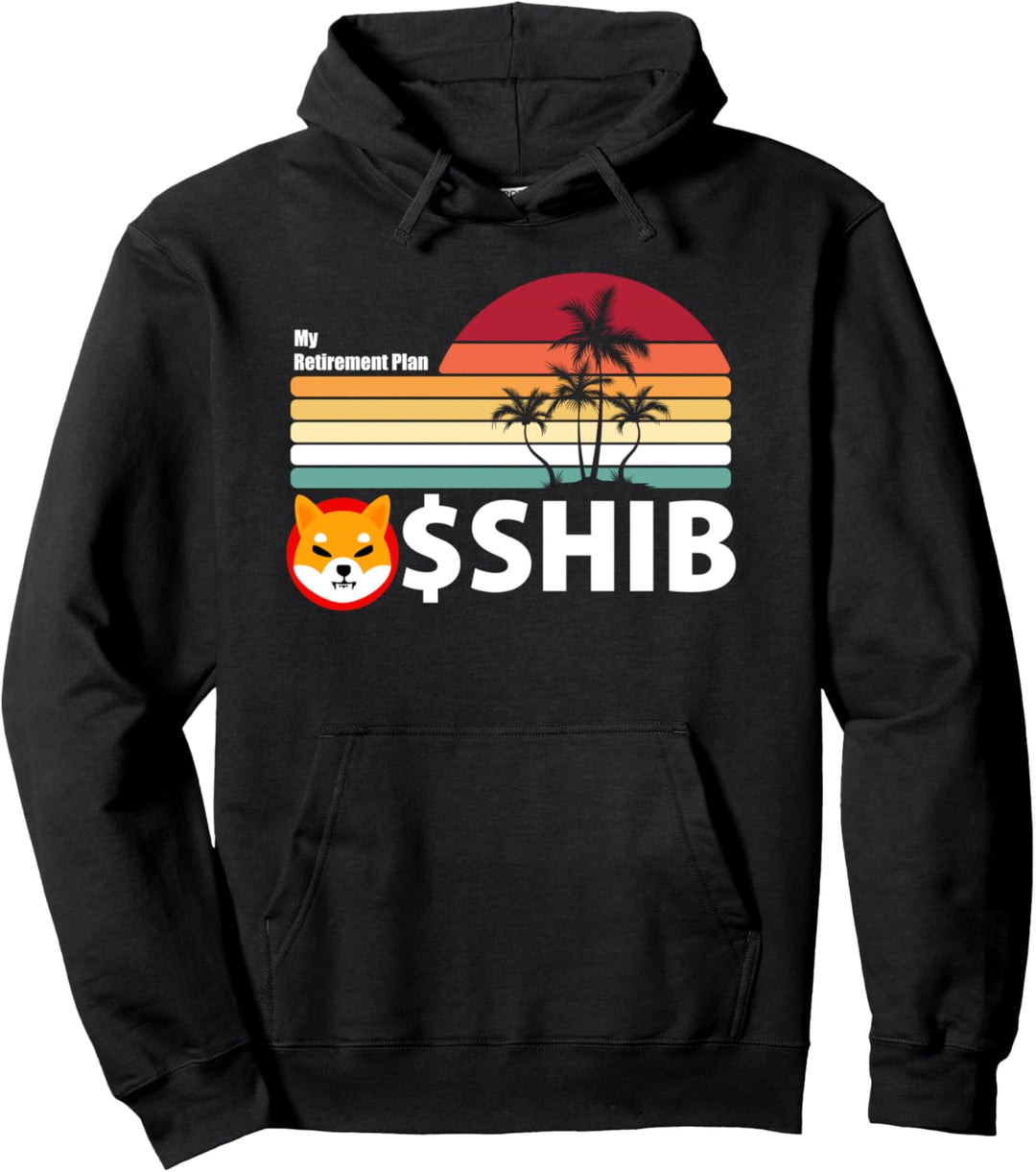 My Retirement Plan $SHIB Shirt, Retro Shiba Inu Coin Crypto Pullover Hoodie