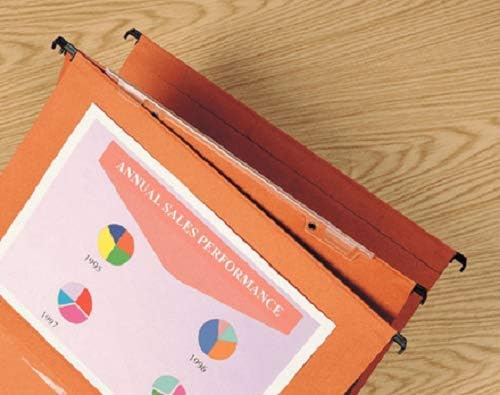 Esselte 25 Stück Hängemappen Gori – Kraftpapier orange Schublade Boden 30 mm Orange