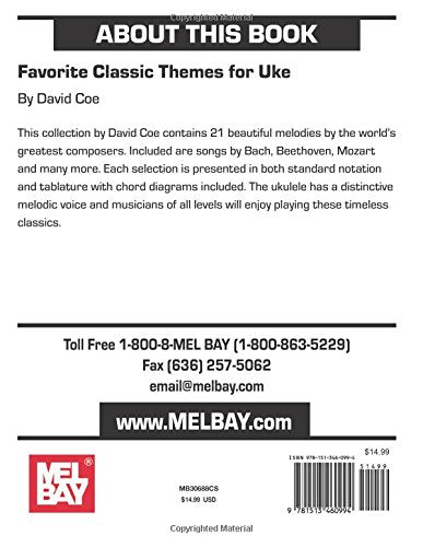 Favorite Classical Themes for Ukulele, Taschenbuch