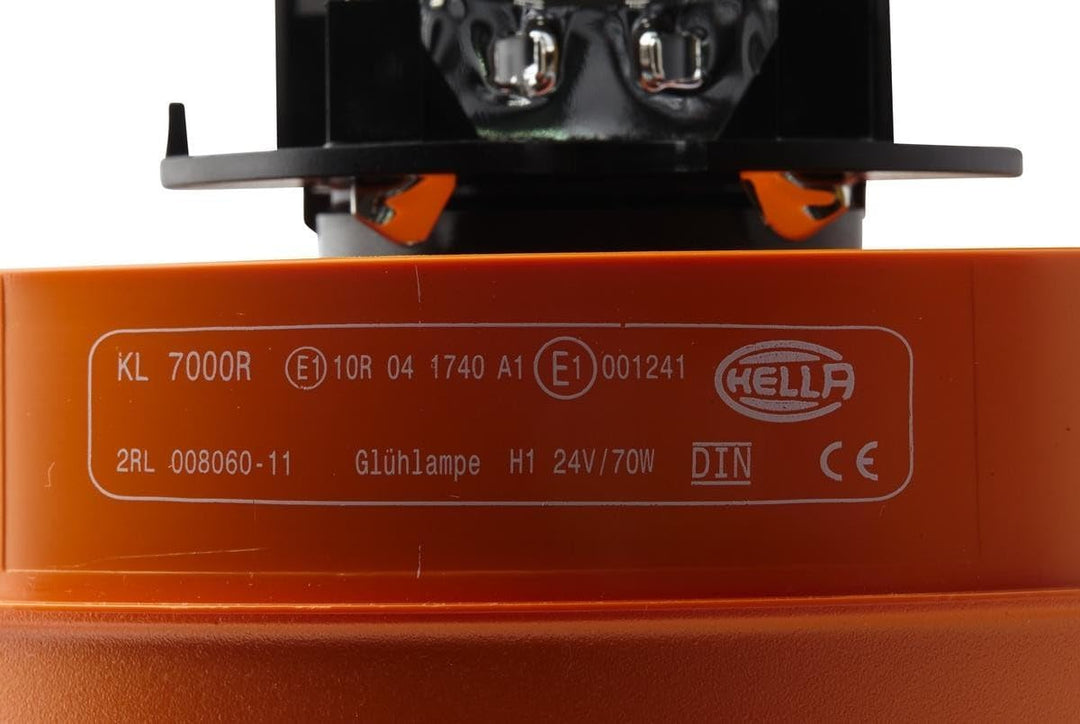 HELLA - Halogen-Rundumkennleuchte - KL 7000 - 24V - gelb - Rohrstutzen - Menge: 1 - 2RL 008 060-111