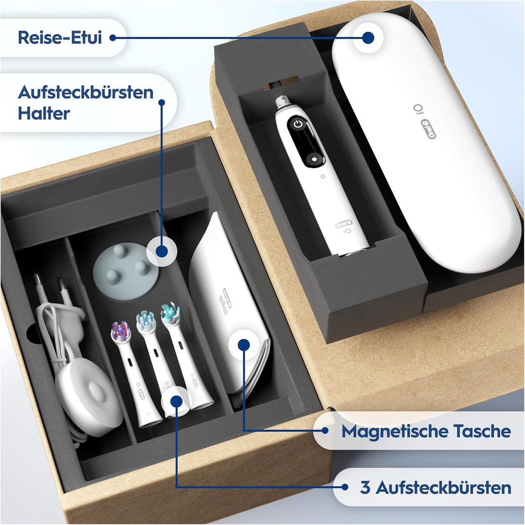 Oral-B iO Series 7 Plus Edition Elektrische Zahnbürste/Electric Toothbrush, PLUS 3 Aufsteckbürsten i
