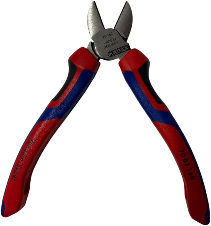Knipex 70 02 160 Seitenschneider, Mehrkomponentengriff, schwarz atramentiert – 160 mm