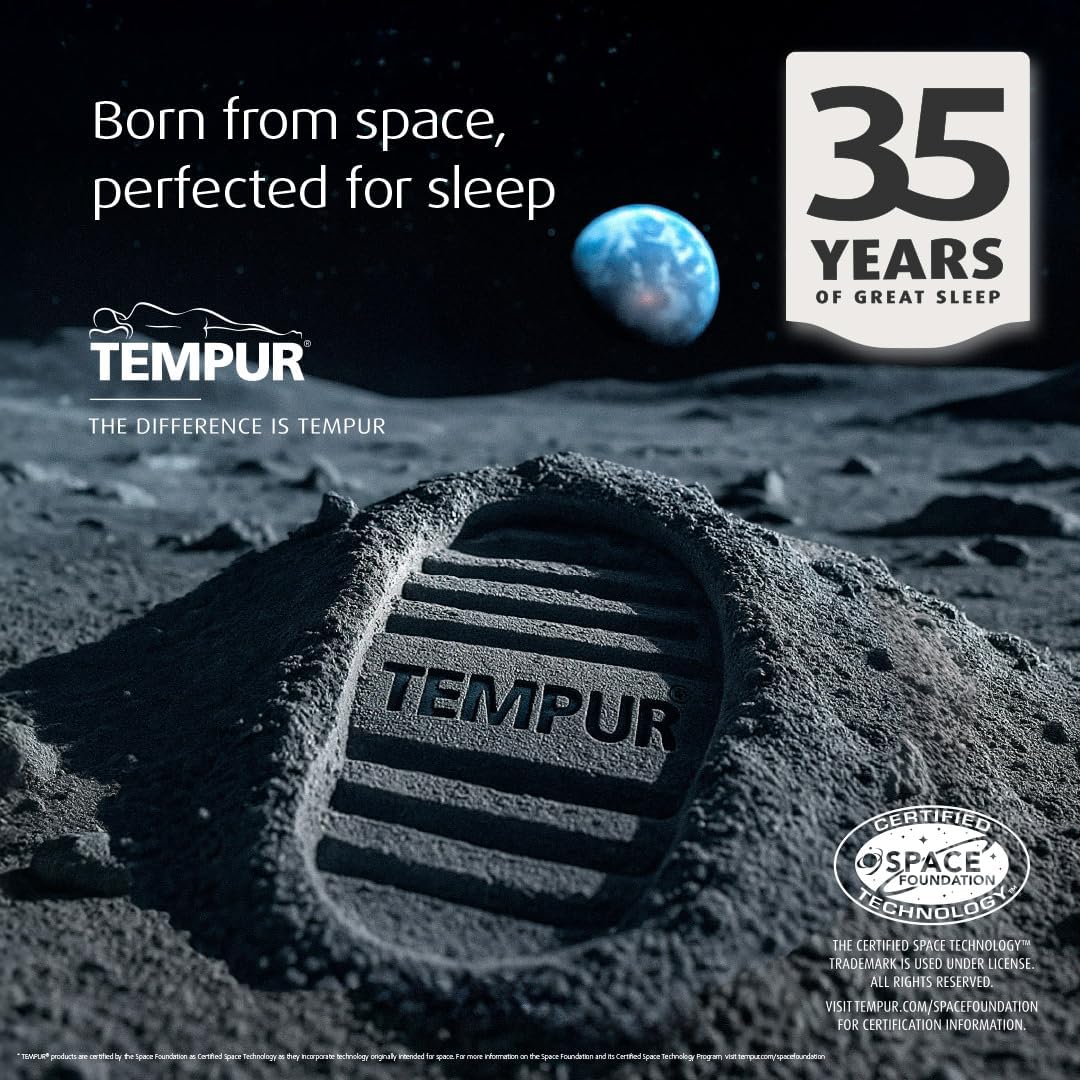 TEMPUR Reisekissen Memory Foam, ergonomisches Reise-Nackenkissen inkl. Tragetasche, Anthrazit, Gröss